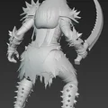 Mô hình 3D Nữ chiến binh Ork cầm kiếm cực ngầu cho in Resin - Thumbnail 3