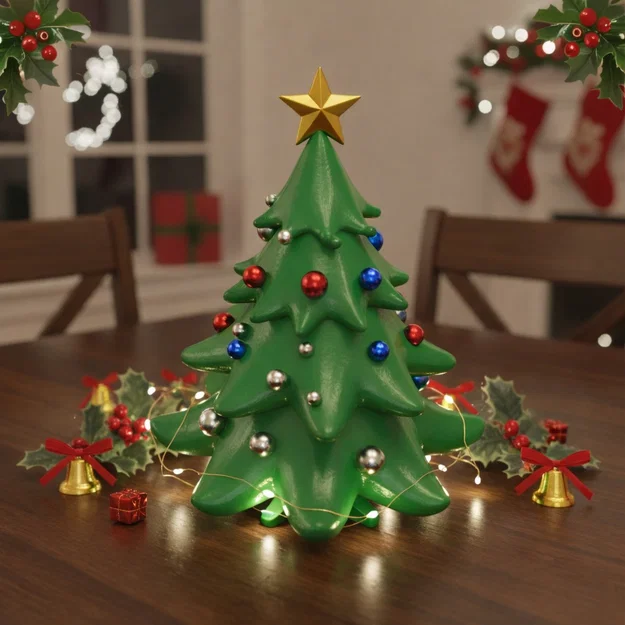 Mô hình Cây Thông Noel 3D xinh xắn trang trí bàn làm việc - Image 1