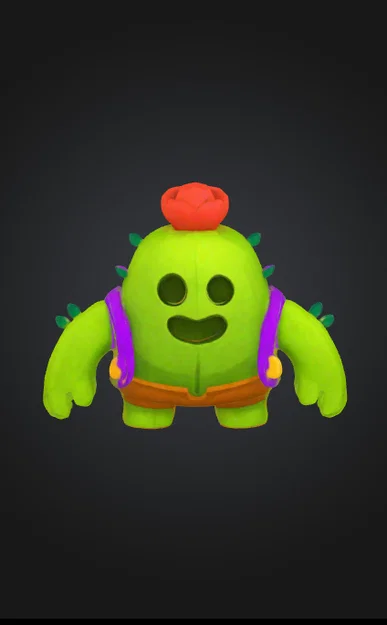 Mô hình 3D nhân vật Spike trong Brawl Stars cực đáng yêu - Image 1