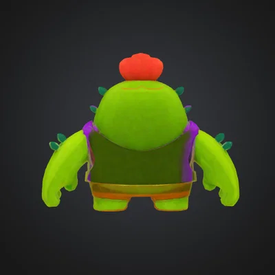 Mô hình 3D nhân vật Spike trong Brawl Stars cực đáng yêu