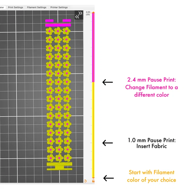 3D Print with Fabric: Vòng tay hoa xinh xắn - Image 4