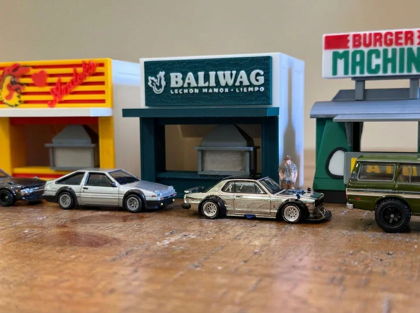 Mô hình cửa hàng Baliwag Lechon Manok tỉ lệ 1/64 cho sa bàn diorama - Image 1
