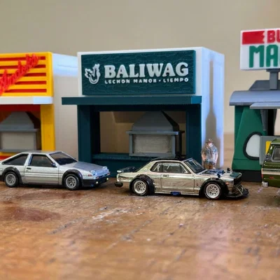 Mô hình cửa hàng Baliwag Lechon Manok tỉ lệ 1/64 cho sa bàn diorama