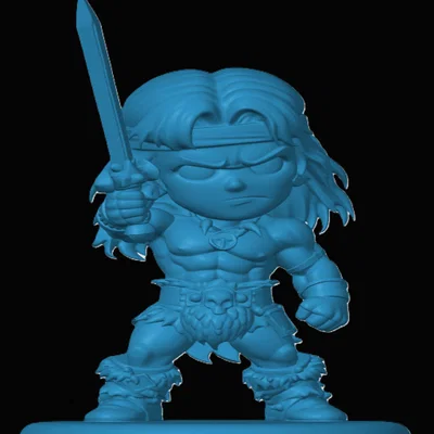 Mô hình Conan the Barbarian phiên bản Chibi đáng yêu cho in 3D