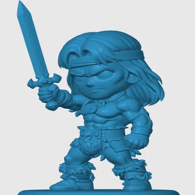 Mô hình Conan the Barbarian phiên bản Chibi đáng yêu cho in 3D