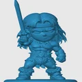 Mô hình Conan the Barbarian phiên bản Chibi đáng yêu cho in 3D - Thumbnail 3