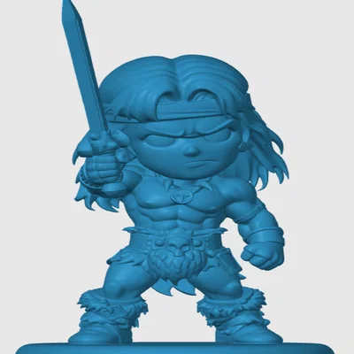 Mô hình Conan the Barbarian phiên bản Chibi đáng yêu cho in 3D