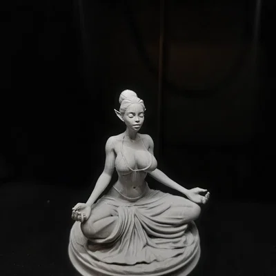 Zen Elf Muse – Tượng Nàng Elf Thiền Định & An Nhiên