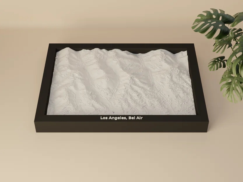 Los Angeles, Bel Air, Hoa Kỳ - Mô hình địa hình 3D thu nhỏ - Image 1