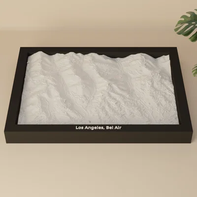 Los Angeles, Bel Air, Hoa Kỳ - Mô hình địa hình 3D thu nhỏ