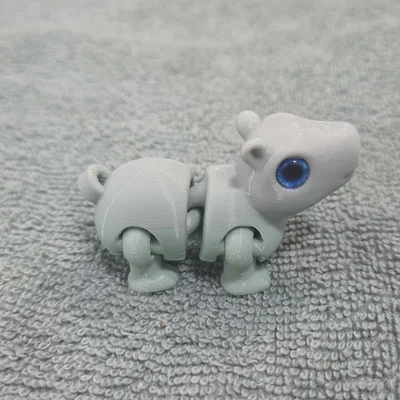 Móc khóa chuột lang nước (Capybara) cử động được - Tương thích mắt thủy tinh 6mm