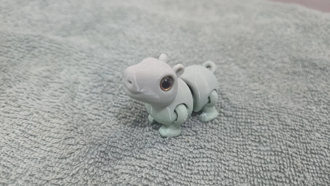 Móc khóa chuột lang nước (Capybara) cử động được - Tương thích mắt thủy tinh 6mm - Image 3