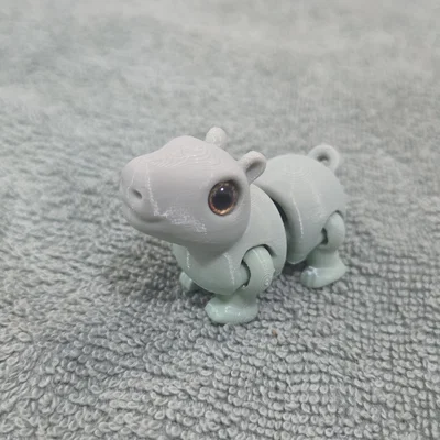 Móc khóa chuột lang nước (Capybara) cử động được - Tương thích mắt thủy tinh 6mm
