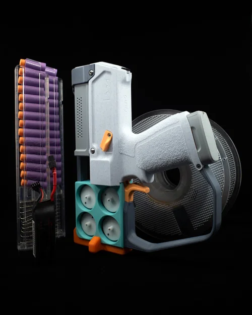TARO Foam Dart Blaster - Súng bắn đạn xốp Flywheel điều khiển bằng Arduino - Image 1