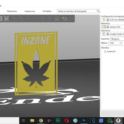 Mẫu Stencil Weed Inzane 3D độc đáo cho in 3D