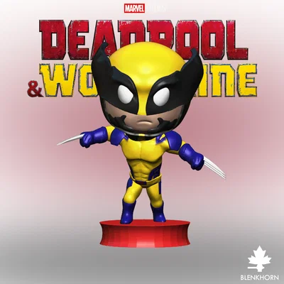 Mô hình 3D Wolverine Chibi Marvel cực dễ thương