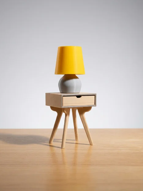 Mô hình đèn để bàn 1:12 Lamp 01 - Phụ kiện nhà búp bê in 3D dễ dàng - Image 1