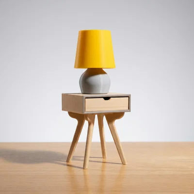 Mô hình đèn để bàn 1:12 Lamp 01 - Phụ kiện nhà búp bê in 3D dễ dàng