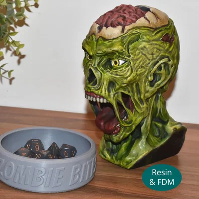 Tháp Tung Xúc Xắc Đầu Zombie – In Được Cho Cả Resin & FDM