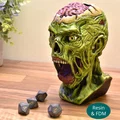 Tháp Tung Xúc Xắc Đầu Zombie – In Được Cho Cả Resin & FDM - Thumbnail 2