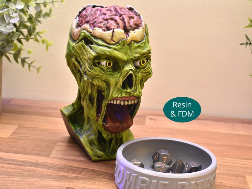 Tháp Tung Xúc Xắc Đầu Zombie – In Được Cho Cả Resin & FDM - Image 3