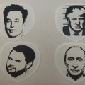 Miếng lót chống văng bồn tiểu: Trump, Putin, Musk, Vance - Thumbnail 1