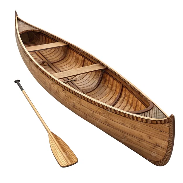 Mô hình thuyền độc mộc Wooden Canoe cổ điển - File in 3D chất lượng - Image 2