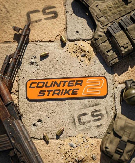 Mô hình logo Counter-Strike 2 in 3D trang trí góc Gaming - Image 1