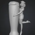 Mô hình 3D Badge and Brew: Cô nàng cảnh sát quyến rũ và ly bia - Thumbnail 1