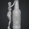 Mô hình trang trí Pin-Up Girl bên chai bia Stella Artois - Thumbnail 1