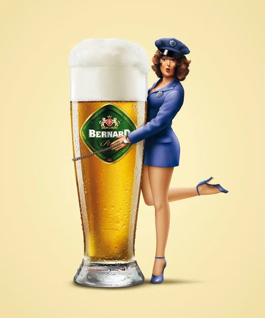 Mô hình 3D Badge and Brew: Cô nàng cảnh sát quyến rũ và ly bia - Image 2