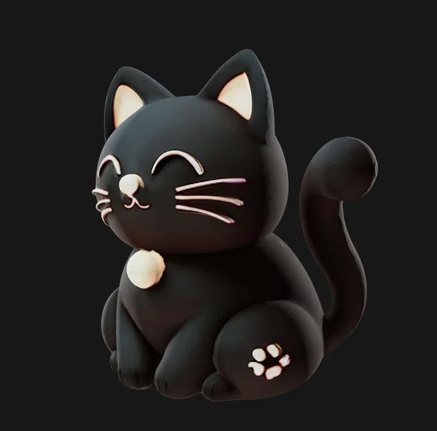 Mô hình Mèo May Mắn Neko Nhật Bản - Tượng Decor In 3D Đáng Yêu - Image 1