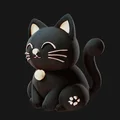 Mô hình Mèo May Mắn Neko Nhật Bản - Tượng Decor In 3D Đáng Yêu - Thumbnail 1