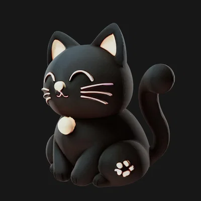 Mô hình Mèo May Mắn Neko Nhật Bản - Tượng Decor In 3D Đáng Yêu