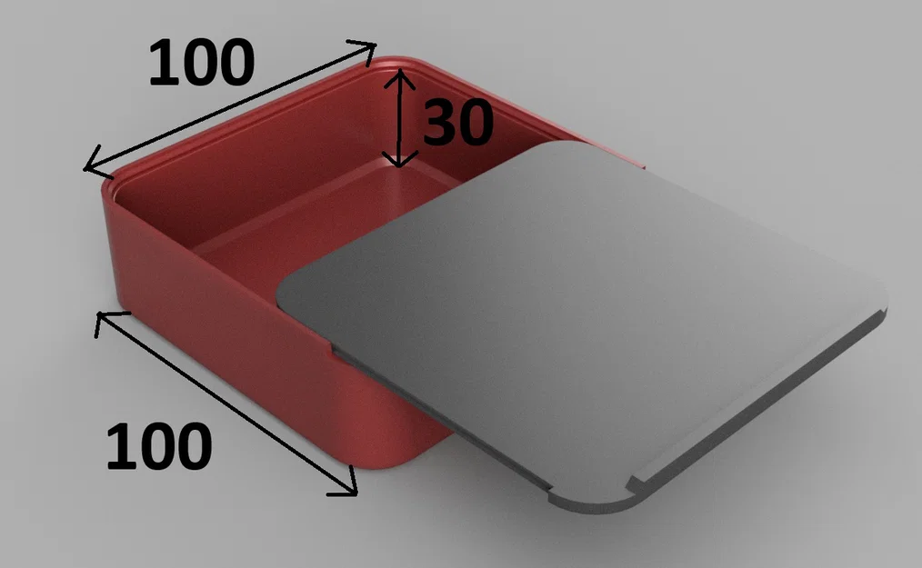 Hộp đựng đồ đa năng nắp trượt 10x10x3 cm tiện lợi cho bàn làm việc - Image 1