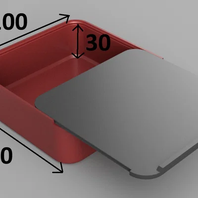 Hộp đựng đồ đa năng nắp trượt 10x10x3 cm tiện lợi cho bàn làm việc