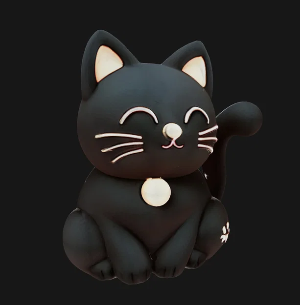 Mô hình Mèo May Mắn Neko Nhật Bản - Tượng Decor In 3D Đáng Yêu - Image 2