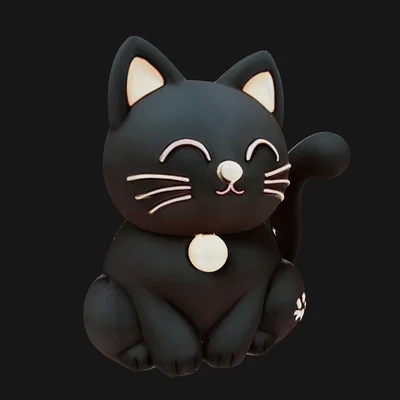 Mô hình Mèo May Mắn Neko Nhật Bản - Tượng Decor In 3D Đáng Yêu