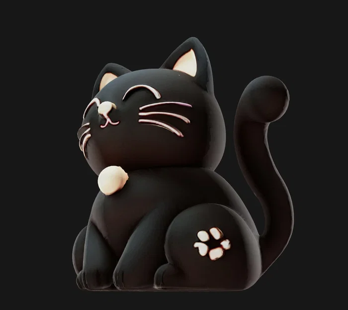 Mô hình Mèo May Mắn Neko Nhật Bản - Tượng Decor In 3D Đáng Yêu - Image 3