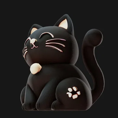 Mô hình Mèo May Mắn Neko Nhật Bản - Tượng Decor In 3D Đáng Yêu