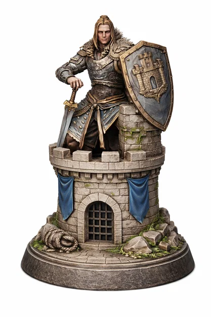 Knight of the Watchtower - Mô hình hiệp sĩ cờ vua 3D độc đáo - Image 1