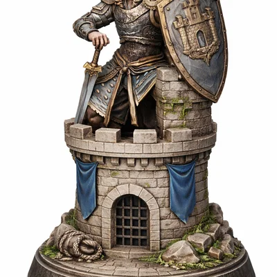 Knight of the Watchtower - Mô hình hiệp sĩ cờ vua 3D độc đáo