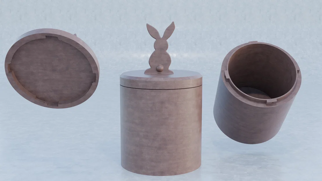 Hũ Đựng Quà Easter Bunny Có Khóa Xoay - Image 1