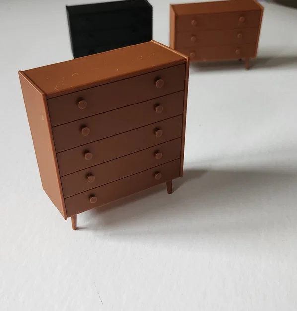 Mô hình tủ ngăn kéo Hergus cho nhà búp bê - Thiết kế thu nhỏ 1:10 - Image 2