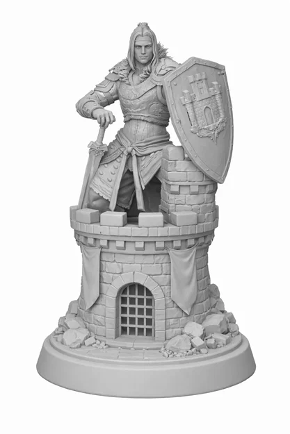 Knight of the Watchtower - Mô hình hiệp sĩ cờ vua 3D độc đáo - Image 2