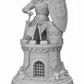 Knight of the Watchtower - Mô hình hiệp sĩ cờ vua 3D độc đáo - Thumbnail 2