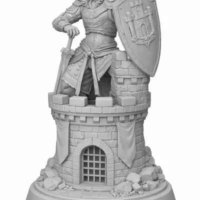 Knight of the Watchtower - Mô hình hiệp sĩ cờ vua 3D độc đáo
