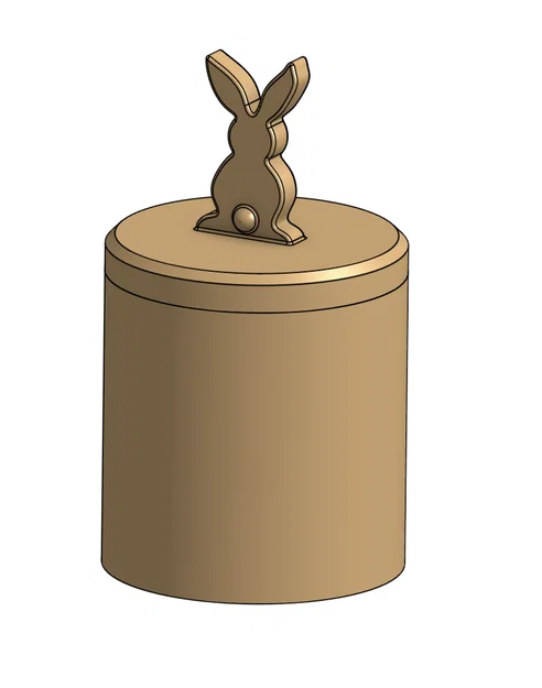 Hũ Đựng Quà Easter Bunny Có Khóa Xoay - Image 3