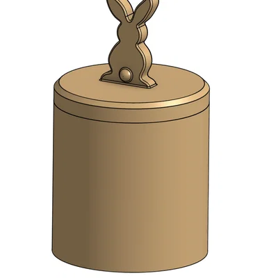 Hũ Đựng Quà Easter Bunny Có Khóa Xoay
