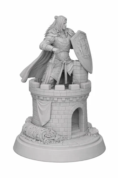 Knight of the Watchtower - Mô hình hiệp sĩ cờ vua 3D độc đáo - Image 3